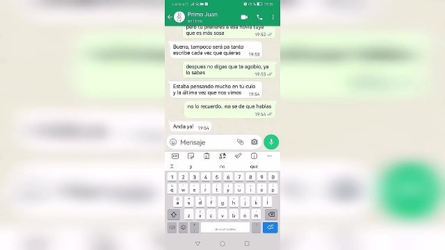 Mi primo Juan&comma; me escribe por WhatsApp para follar&comma; y me manda un video