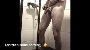 My Shower Time. Shaving and little Bit Wanking. if u Like, Leave Comment