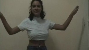 Busty Cuban Teen Neighbor Stopped by and Danced for me before Fucking