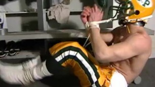 American Football Player Rooed and Gagged.