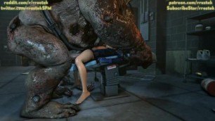 Ashley Williams and Femshep Fucked Hard by 3D Monsters in Labroom Animation