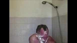 Russian Guy Showers while Smoking