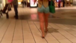 Candid Tight Shorts at Mall