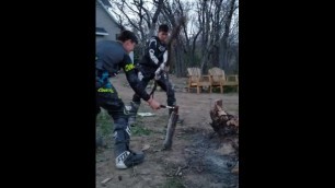 Log Gets Brutally Fucked by two White Guys