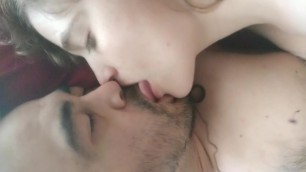 Passionately Kissing while Jerking off