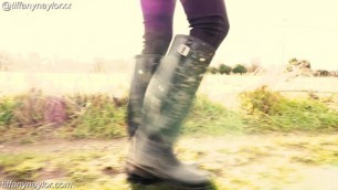 UK Domme Tiffany Naylor in Muddy Wellies