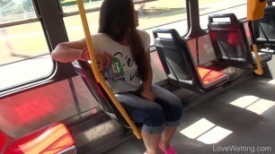 Girl Pissing her Jeans in Public