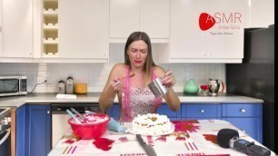 Hot Girl Creaming Cake ASMR by Sunshine 18+ (screen Test)