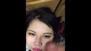 Asian Tinder Slut Sucks my Dick