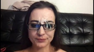 Face Fucked and Facial while Chatting with Friends