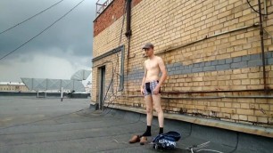 LanaTuls - let's get NAKED on the ROOF. my first Outdoor Solo Video.
