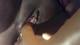 Creamy Wet Pussy Takes Double Dong Dildo