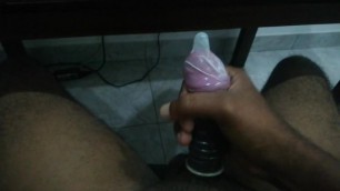 Boy using a Delay Condom චූටි කොල්ල Delay Condom එකෙන් ගන්න ආතල් එක