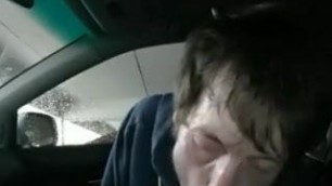 sucking 23yo in his parents car