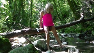 Forest walk without panties