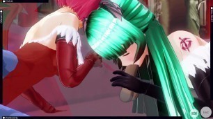 Morrigan And Lilith Take Care Of your Dick