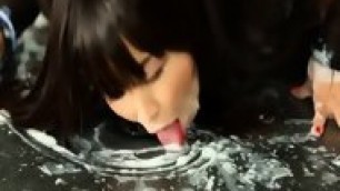 Gloryhole Loving Asian Get Cum Drenched