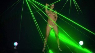 Jada Stevens solo posing with great laser show - Porn Movies - 3Movs